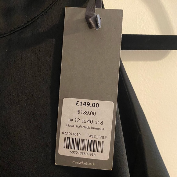 NWT Mint Velvet satin jumpsuit! Sz 8 $210 - Picture 8 of 10